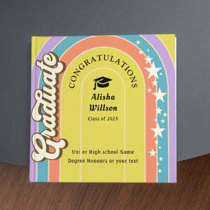 Retro Uni-Absolvent Gratulation Foto quadrat Feiertagskarte