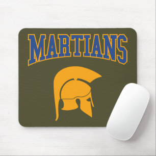 Retro Uni Blue Orange Martians Sport Mousepad