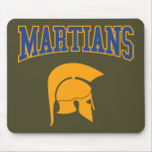 Retro Uni Blue Orange Martians Sport Mousepad (Vorne)