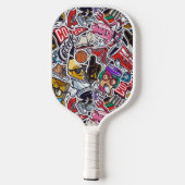 Retro Uni Pop Pickleball Paddel Schläger (Rückseite)