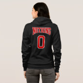 Retro Uni Red White Black Nothing Zero Sport Hoodie (Schwarz voll)