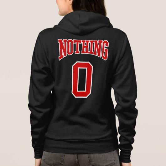 Retro Uni Red White Black Nothing Zero Sport Hoodie (Rückseite)