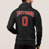 Retro Uni Red White Black Nothing Zero Sport Hoodie (Rückseite)