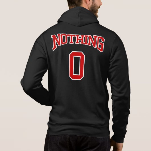 Retro Uni Red White Black Nothing Zero Sport Hoodie (Rückseite)