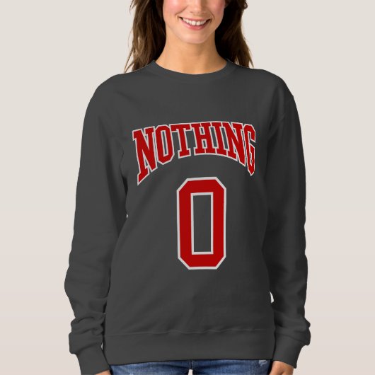 Retro Uni Red White Black Nothing Zero Sport Sweatshirt (Vorderseite)