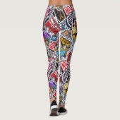 Retro Uni Vibes Leggings - Spaß & Funky Style! (Rückseite)