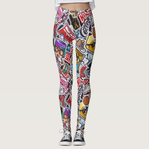 Retro Uni Vibes Leggings - Spaß & Funky Style!