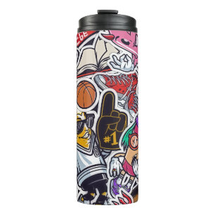 Retro Uni Vibes Thermal Tumbler Thermosbecher