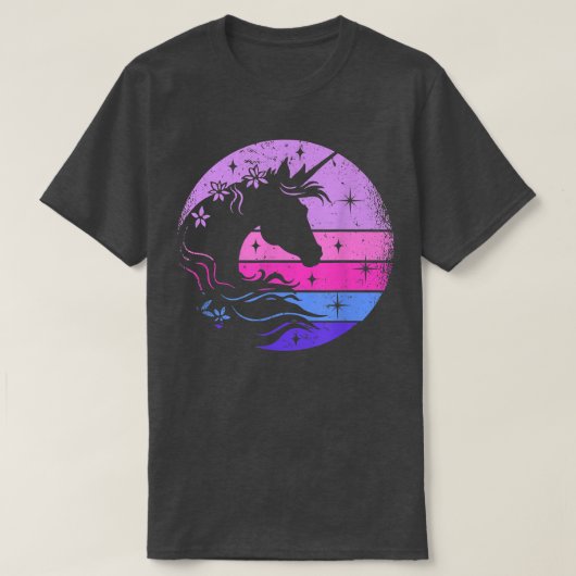 Retro Unicorn Bling Fairytale Lover Unicorn Fantas T-Shirt (Design vorne)