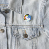 Retro Unicorn und Regenbogen-Taste der 80er Jahre Button (Beispiel)