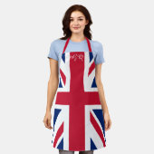 Retro Union Jack Apron - Monogrammed British Flag Schürze (Getragen)