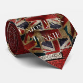 Retro Union Jack Flag getragen Krawatte (Gerollt)