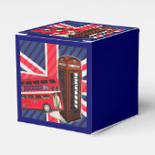 Retro Union Jack London Bus rote Telefonkabine Geschenkschachtel (Vorderseite)