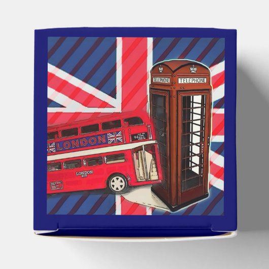 Retro Union Jack London Bus rote Telefonkabine Geschenkschachtel (Oben)