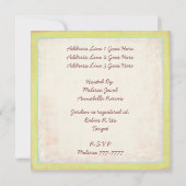 Retro Unisexelefant-Babyparty Einladung (Rückseite)