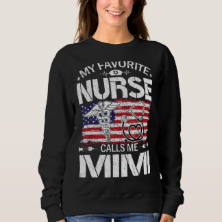 Retro uns Flag Meine Lieblings-Krankenschwester ne Sweatshirt