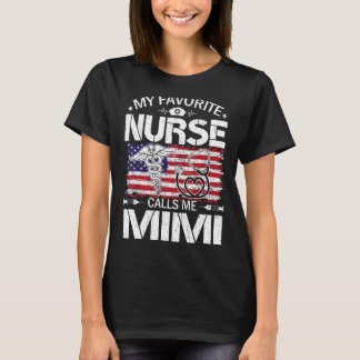 Retro uns Flag Meine Lieblings-Krankenschwester ne T-Shirt