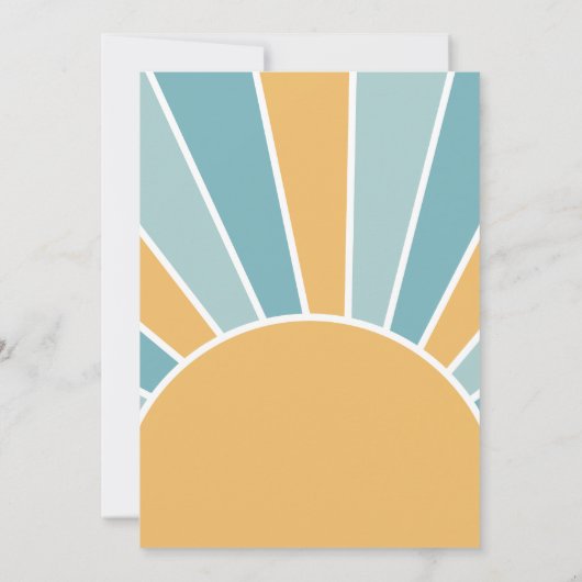 Retro unseren kleinen Sonnenscheinjungen Erstgebur Einladung (Rückseite)