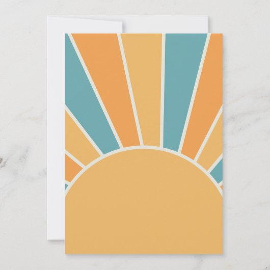 Retro unseren kleinen Sonnenscheinjungen Erstgebur Einladung (Rückseite)