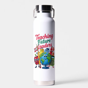 Retro Unterricht Zukünftige Führer Lehrer Schule Trinkflasche