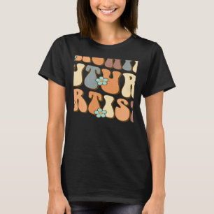 Retro-Unterricht zukünftigen Künstlern Lehrer Schü T-Shirt