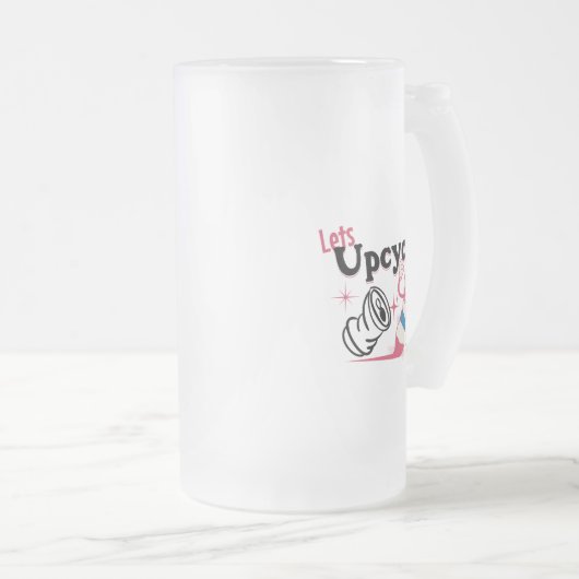 Retro-Up Mattglas Bierglas (VorderseiteRechts)