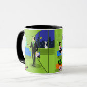Retro Urban Cartoon Couple Tasse (Vorderseite Links)