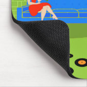 Retro Urban Christmas Couple Mousepad (Ecke)