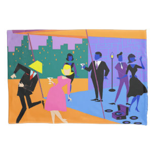 Retro Urban Dach Party Pillowcase Kissenbezug