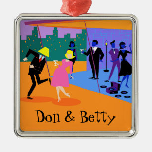 Retro-Urban-Dachparty-Weihnachtsbaumschmuck Ornament Aus Metall