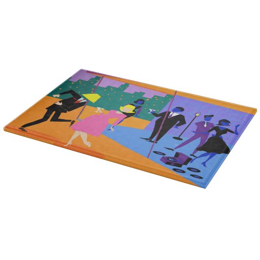 Retro Urban Party Cutting Board Schneidebrett (Ecke)