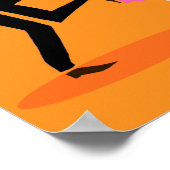 Retro Urban Rooftop Party Poster (Ecke)