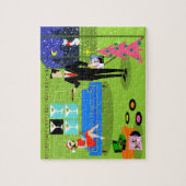 Retro Urbanes Weihnachtsbummel Puzzle (Vertikal)