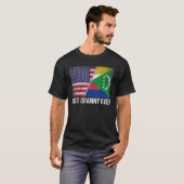 Retro US Comoros Flag Beste Großmutter je Mutter D T-Shirt (Vorne ganz)