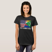Retro US Comoros Flag Beste Kinderfrau je Mutter D T-Shirt (Vorne ganz)