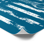 Retro Us Flag Acoustic Guitar Distressed Patriotic Poster (Ecke)