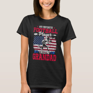 Retro US Flag Football Player nennt mich Grand 4 t T-Shirt