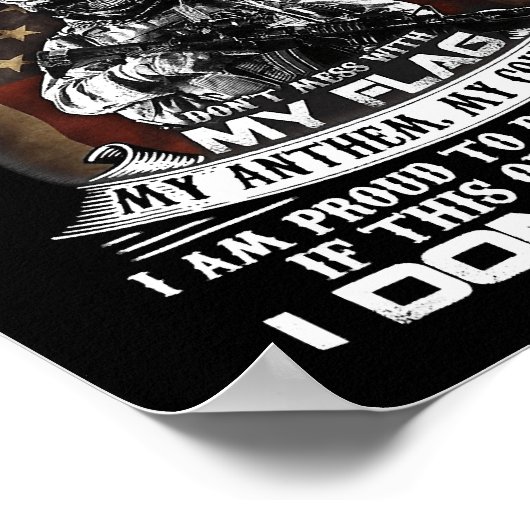 Retro US Flag Veteran Day Dont Mess With My Flag P Poster (Ecke)
