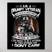 Retro US Flag Veteran Day Dont Mess With My Flag P Poster (Vorne)