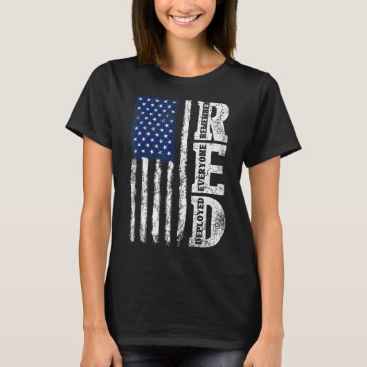 Retro US-Flagge Erinnern Sie sich an alle Veterane T-Shirt (Vorderseite)