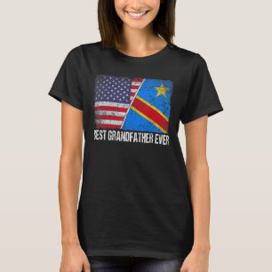 Retro Us Kongo Flag Bester Großvater je Vater' T-Shirt