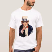 Retro US Uncle Sam T-Shirt (Vorderseite)