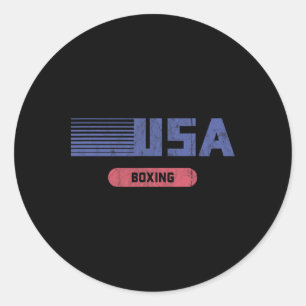 Retro Usa 2020 Team American Boxing Vintag Runder Aufkleber