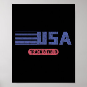 Retro USA 2020 Team Amerikanische Leichtathletik V Poster