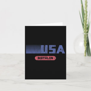 Retro USA 2022 Team American Biathlon Vintag Karte