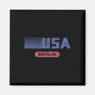 Retro USA 2022 Team American Biathlon Vintag Magnet