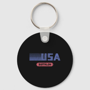 Retro USA 2022 Team American Biathlon Vintag Schlüsselanhänger