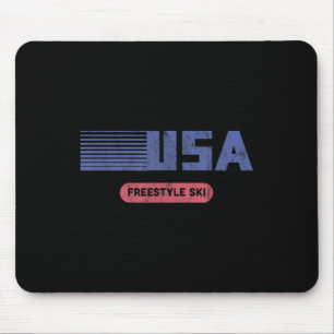 Retro Usa 2022 Team American Freestyle Ski Mousepad