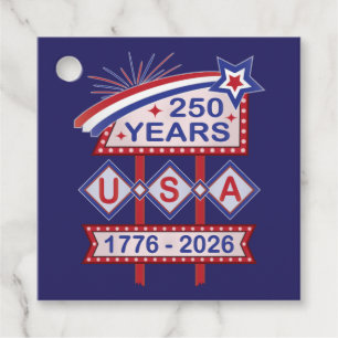 Retro USA 250 Jahre Marquee Sign 1776-2026 Geschenkanhänger