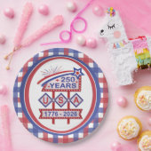 Retro USA 250 Jahre Marquee Sign 1776-2026 Pappteller (Party)